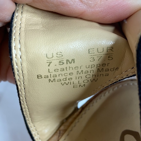 Sam Edelman size 7 1/2 ankle strap black wedge - Picture 11 of 11